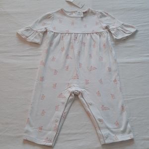 NWT Janie and Jack bunny romper 6-12m